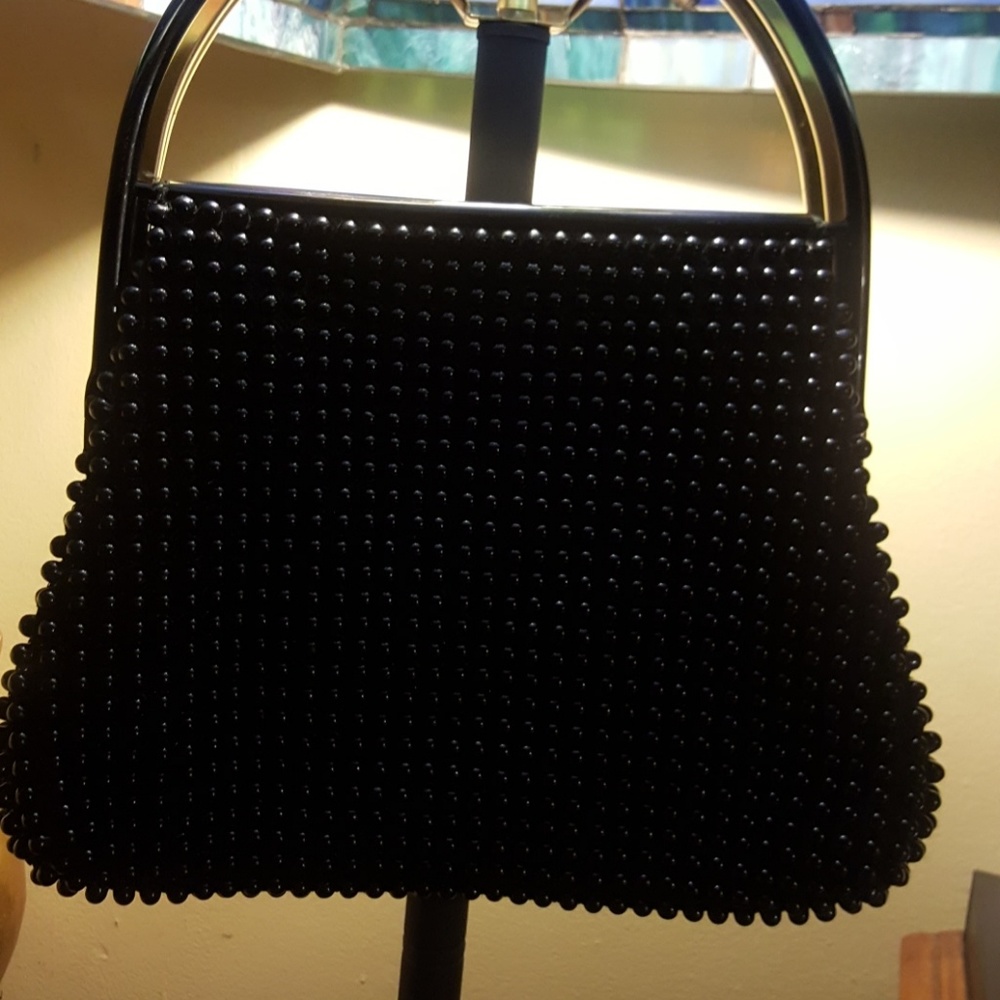 Black vintage beaded bag.